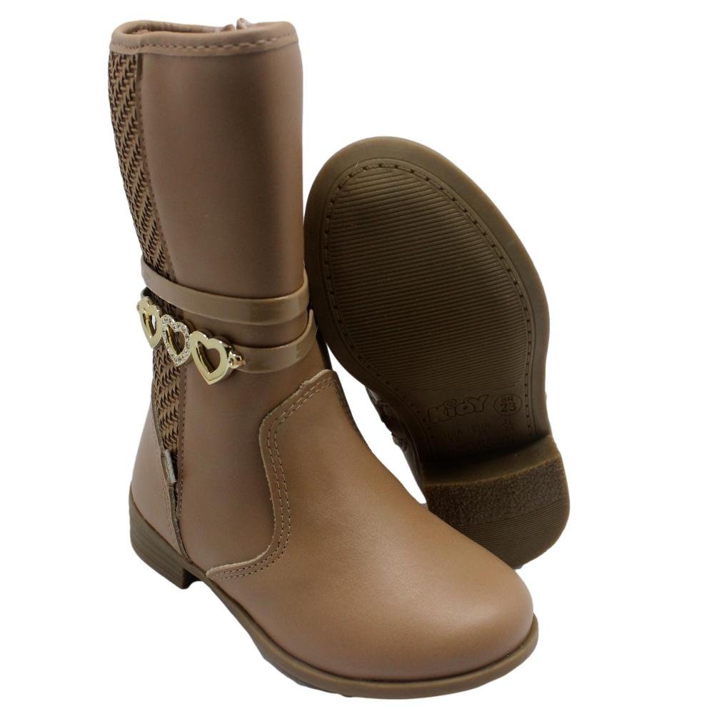 BOTA INFANTIL MENINA KIDY MONTARIA 036-0032 Marrom