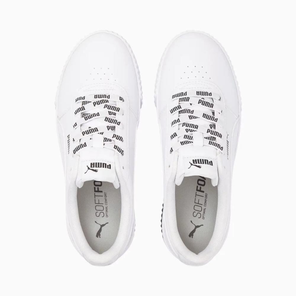 TÊNIS FEMININO PUMA CARINA LOGOMONIA BDP 387655 Branco 2