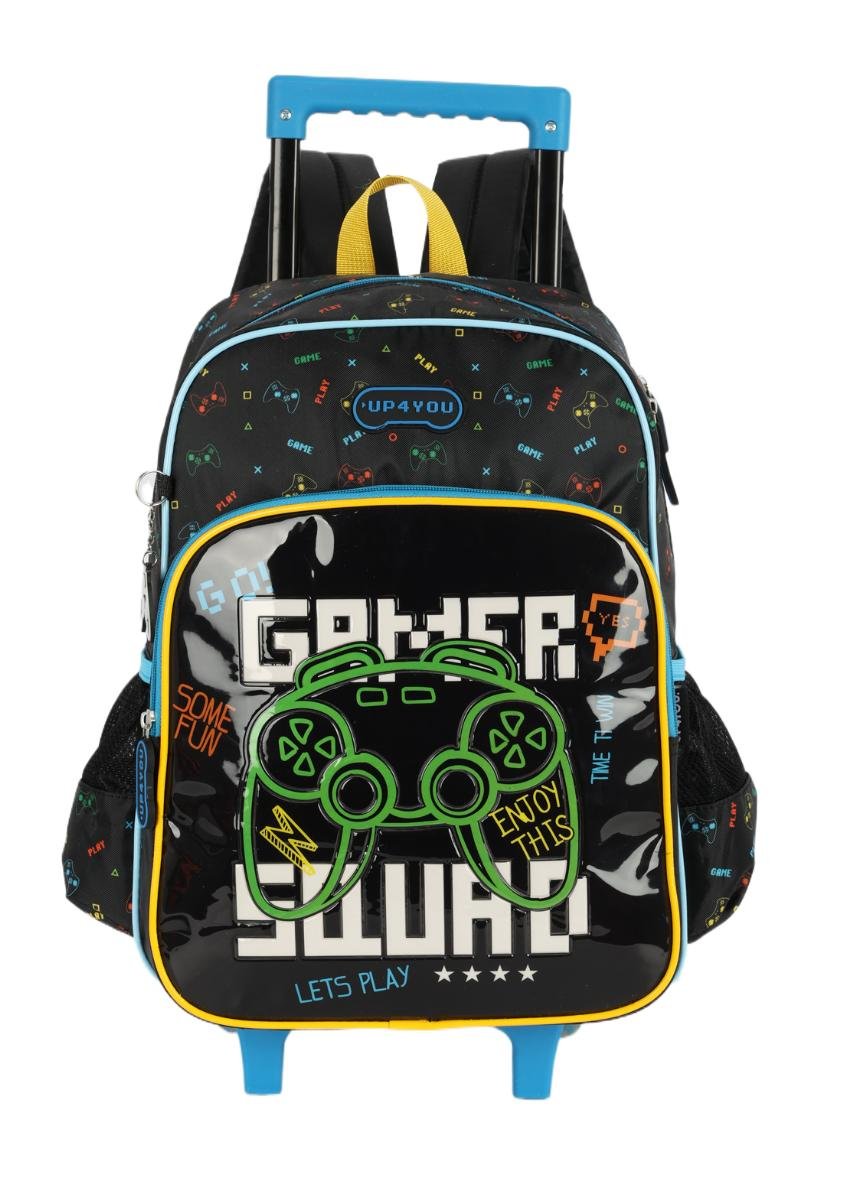 MOCHILA INFANTIL MENINA UP4YOU COM RODAS IC41066 Preto 1