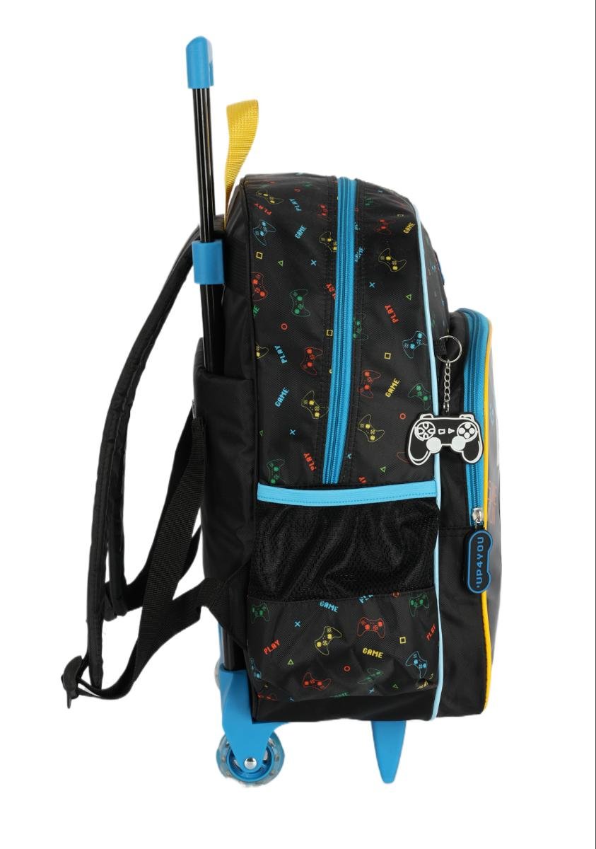 MOCHILA INFANTIL MENINA UP4YOU COM RODAS IC41066 Preto 4