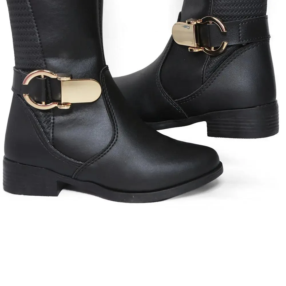 BOTA INFANTIL FEMININA KIDY 070-0009 Preto 2