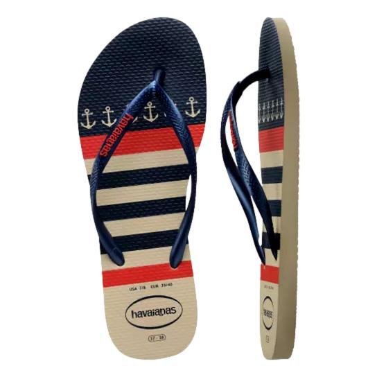 CHINELO FEMININO HAVAIANAS SLIM NAUTICAL 7010490 Bege 3