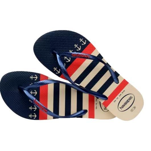 CHINELO FEMININO HAVAIANAS SLIM NAUTICAL 7010490 Bege 4