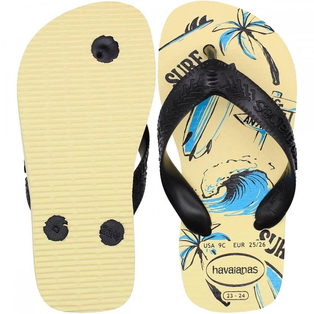CHINELO INFANTIL MENINO HAVAIANAS KIDS ATHLETIC 7007517 Bege 2