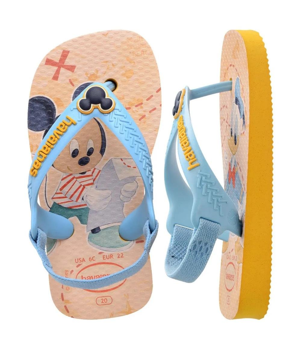 CHINELO BABY MENINO HAVAIANAS DISNEY CLAS 7010250 Azul/Bege 5