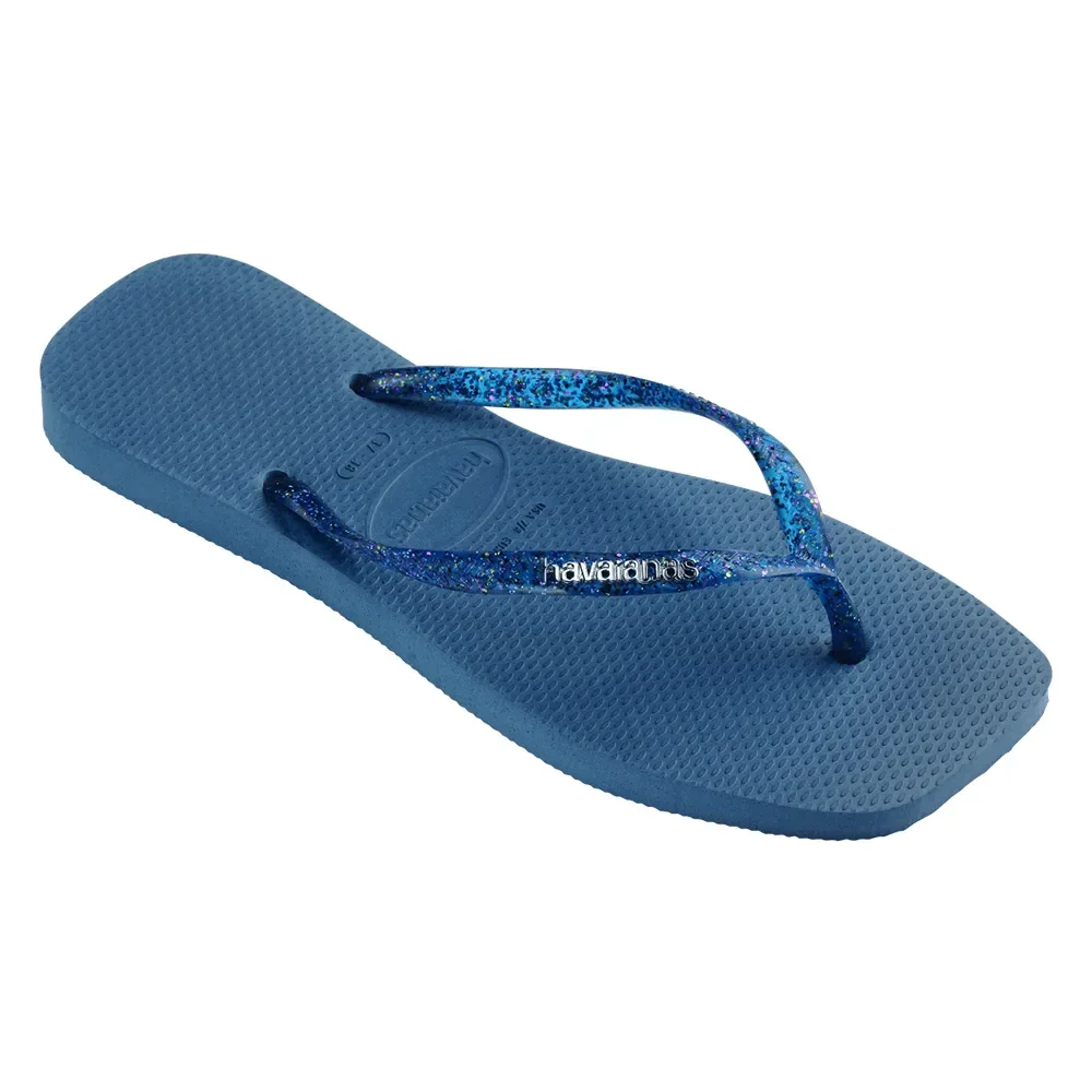 CHINELO FEMININO HAVAIANAS SLIM SQUARE LOGO MET 4148257 Azul 4