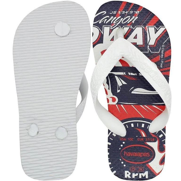 CHINELO INFANTIL MENINO HAVAIANAS KIDS CARS 4123463 Branco 2