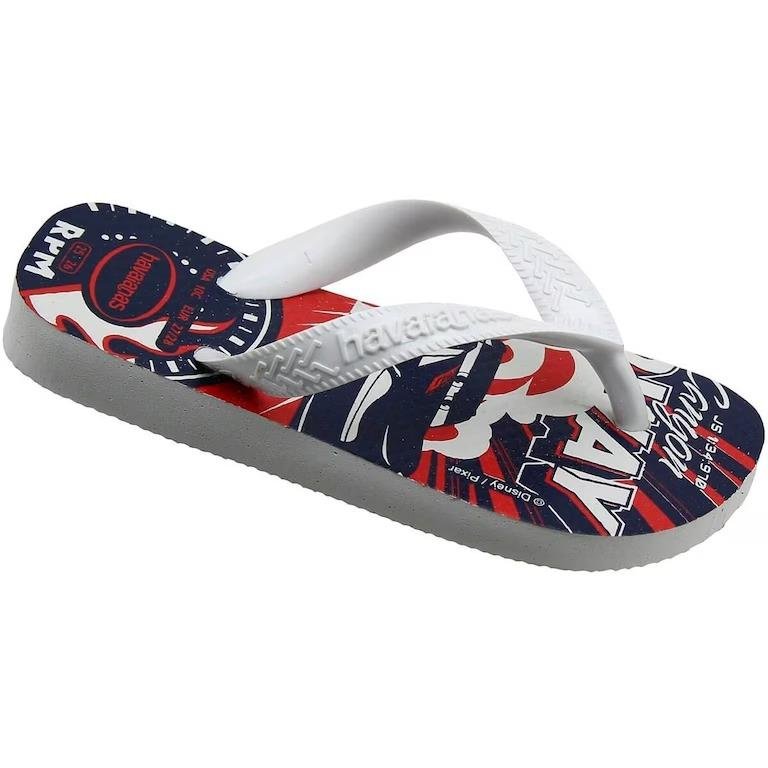 CHINELO INFANTIL MENINO HAVAIANAS KIDS CARS 4123463 Branco 3