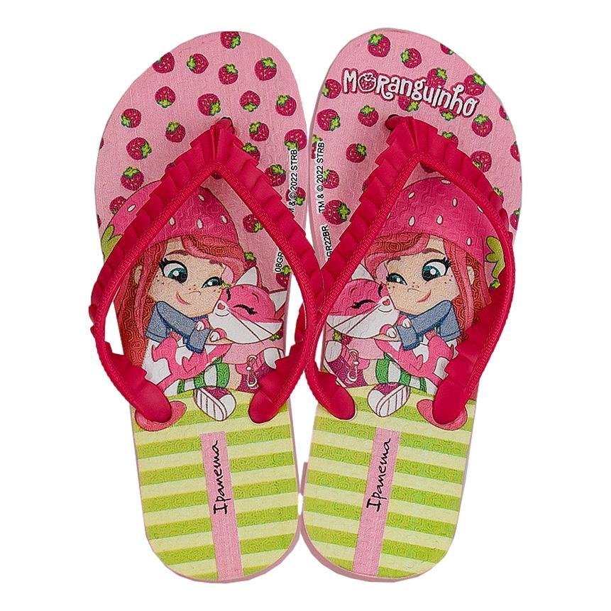 CHINELO INFANTIL MENINA GRENDENE MORANGUINHO 25510