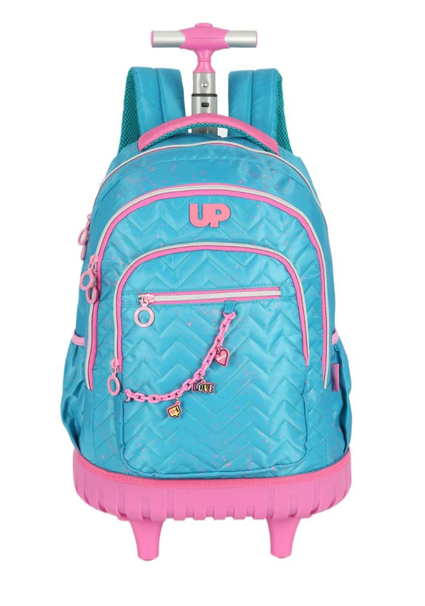 MOCHILA INFANTIL MENINA LUXCEL UP4YOU C/RODAS MC49112UP Azul 1