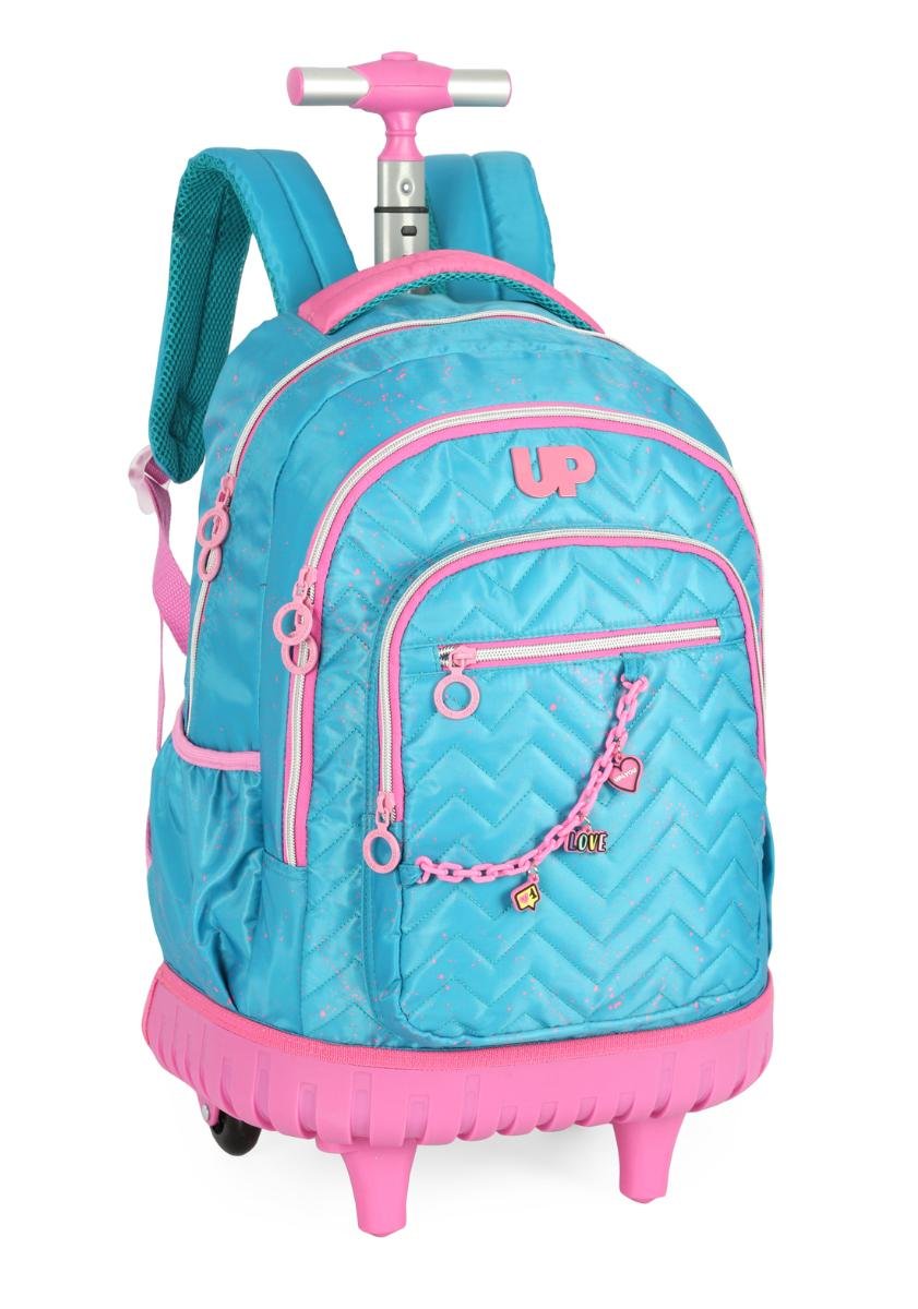 MOCHILA INFANTIL MENINA LUXCEL UP4YOU C/RODAS MC49112UP Azul 2