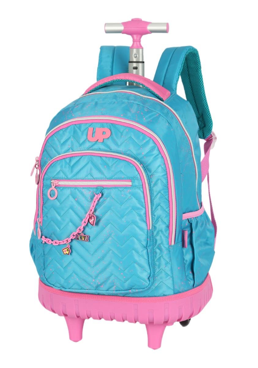 MOCHILA INFANTIL MENINA LUXCEL UP4YOU C/RODAS MC49112UP Azul 3