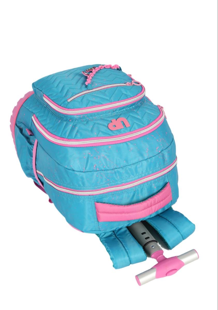 MOCHILA INFANTIL MENINA LUXCEL UP4YOU C/RODAS MC49112UP Azul 6