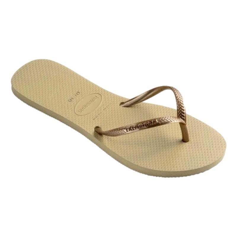 CHINELO HAVAIANAS FLAT FEMININO 7009354 Dourado 2