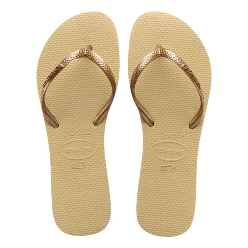 CHINELO HAVAIANAS FLAT FEMININO 7009354 Dourado 3