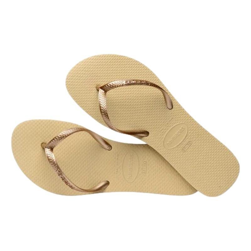 CHINELO HAVAIANAS FLAT FEMININO 7009354 Dourado 4