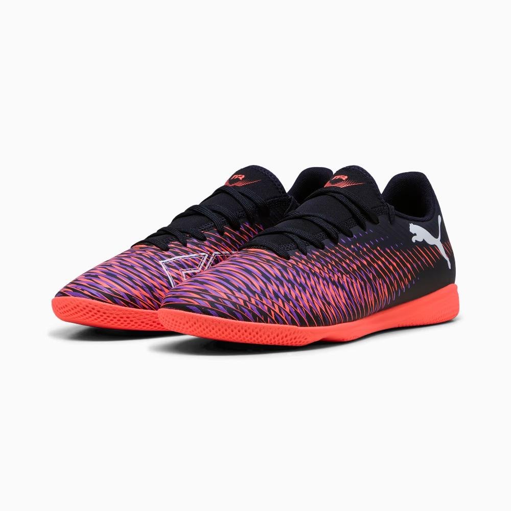 CHUTEIRA FUTSAL PUMA FUTURE 8 PLAY IT MASCULINA 108379 Preto/Laranja 6