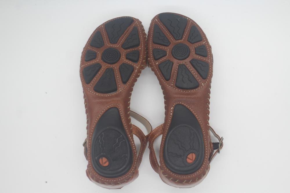 SANDÀLIA COURO ANDACCO JADE FEMININA 12374 Marrom/Verde 5