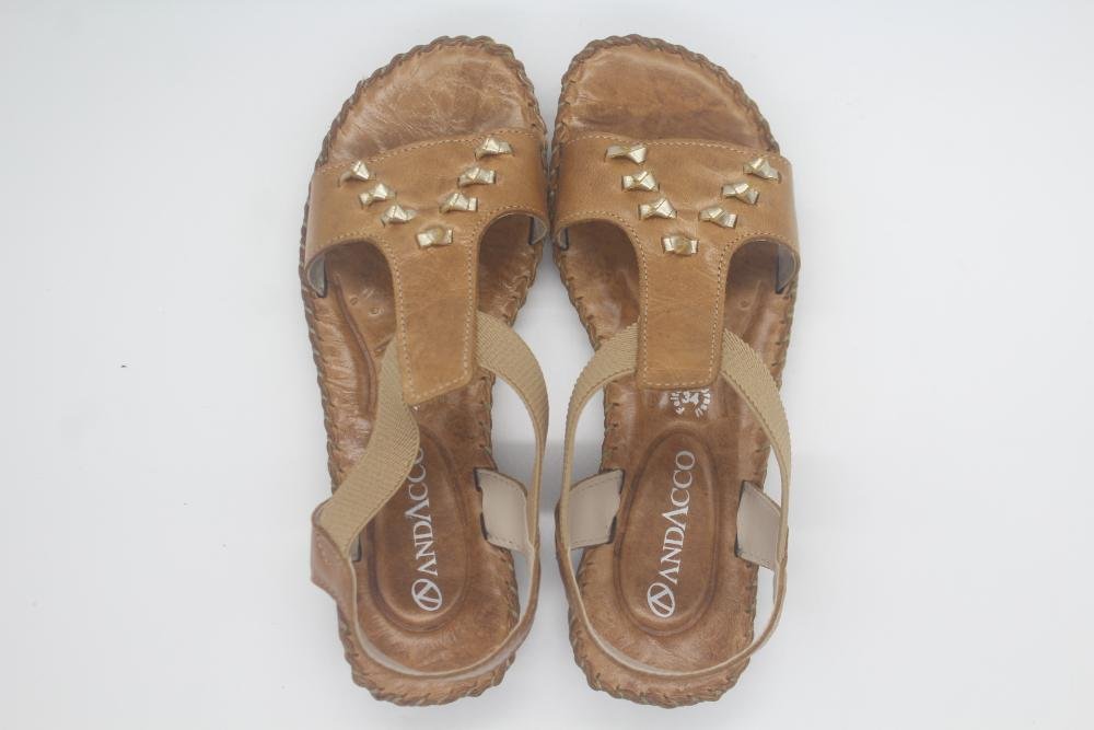 SANDÀLIA ANDACCO JADE FEMININA 12377 Caramelo/Dourado 4