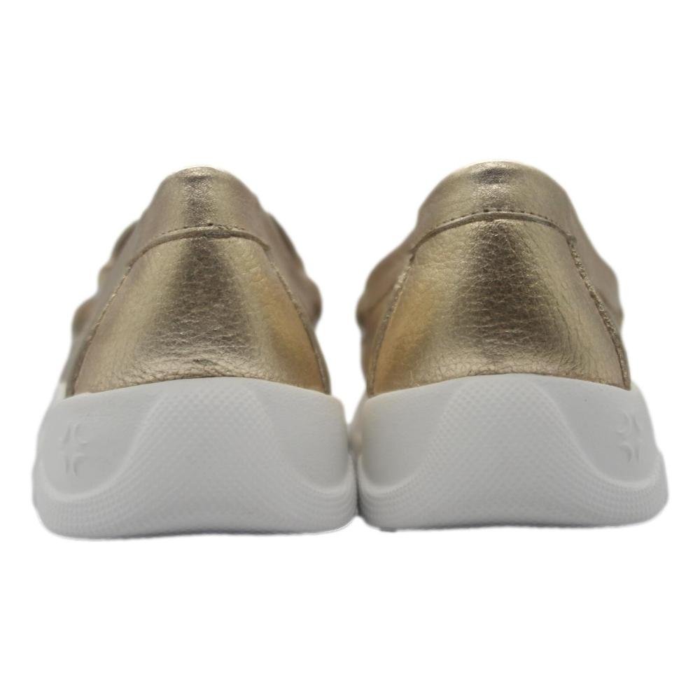 SAPATO MOCASSIM LUZ DA LUA TOSCANA/LAMINATI FEMININO Dourado 3