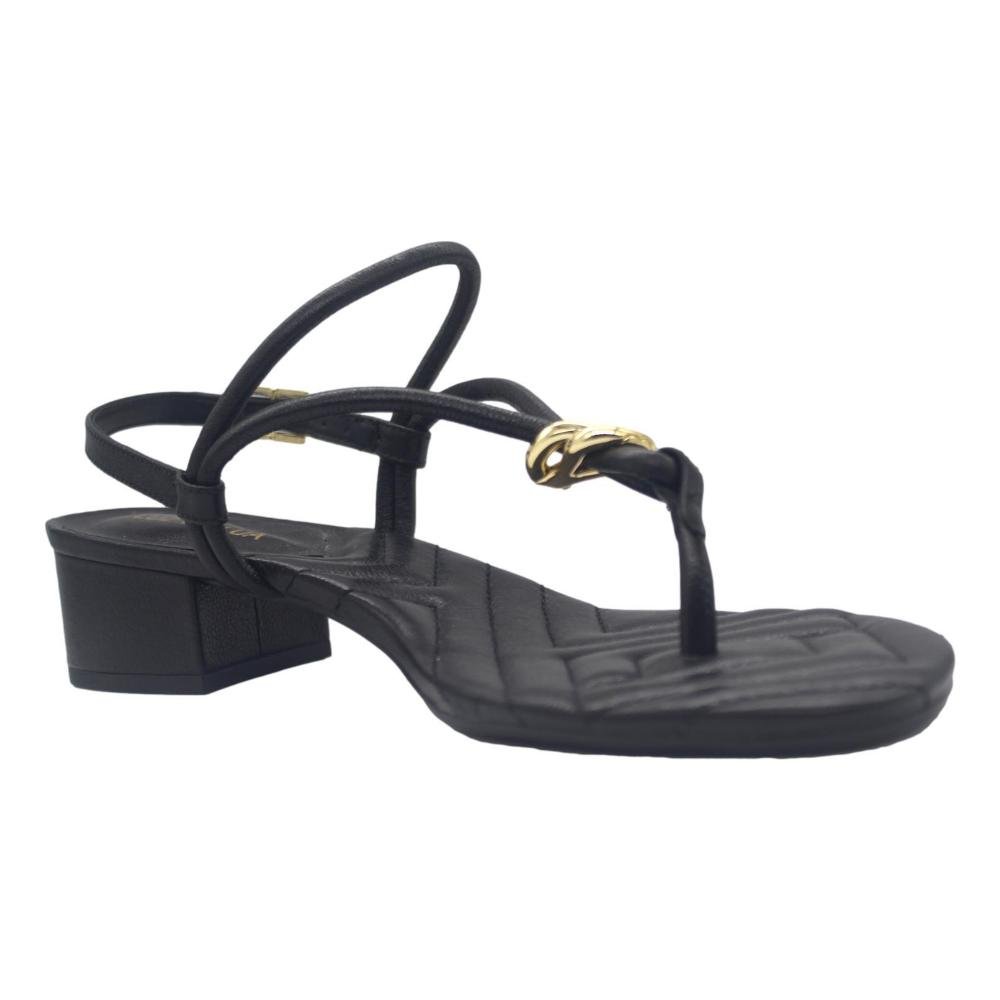 SANDALIA LUZ DA LUA SAARA FEMININA Preto 2