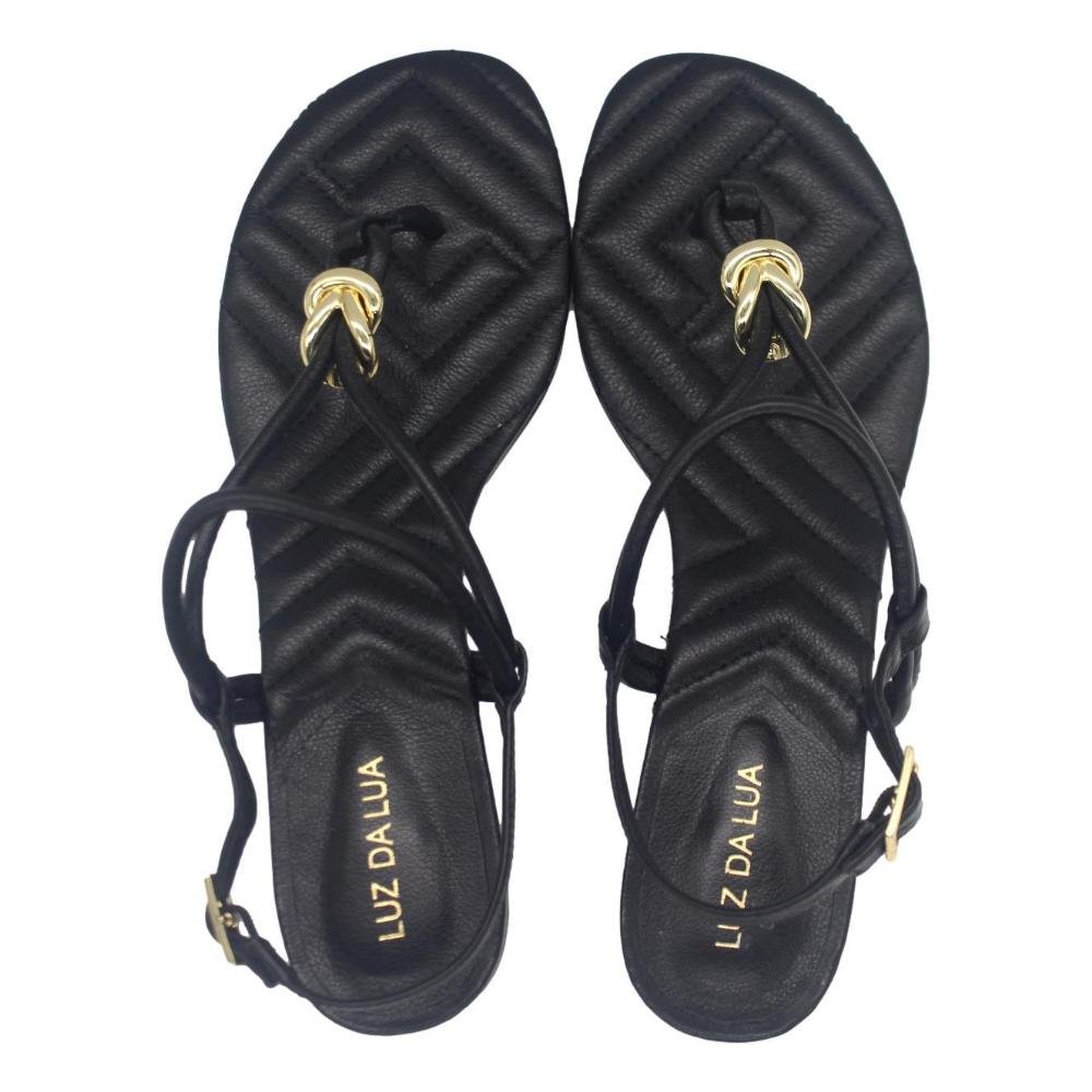 SANDALIA LUZ DA LUA SAARA FEMININA Preto 4