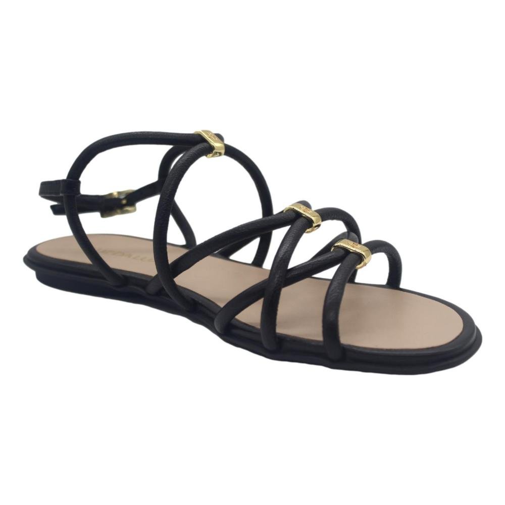 SANDALIA LUZ DA LUA SAARA FEMININA Preto 2