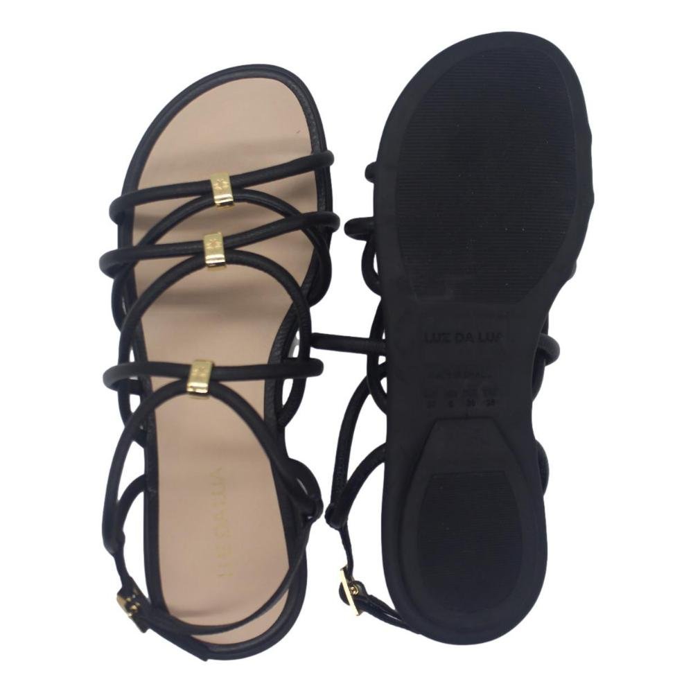 SANDALIA LUZ DA LUA SAARA FEMININA Preto 3