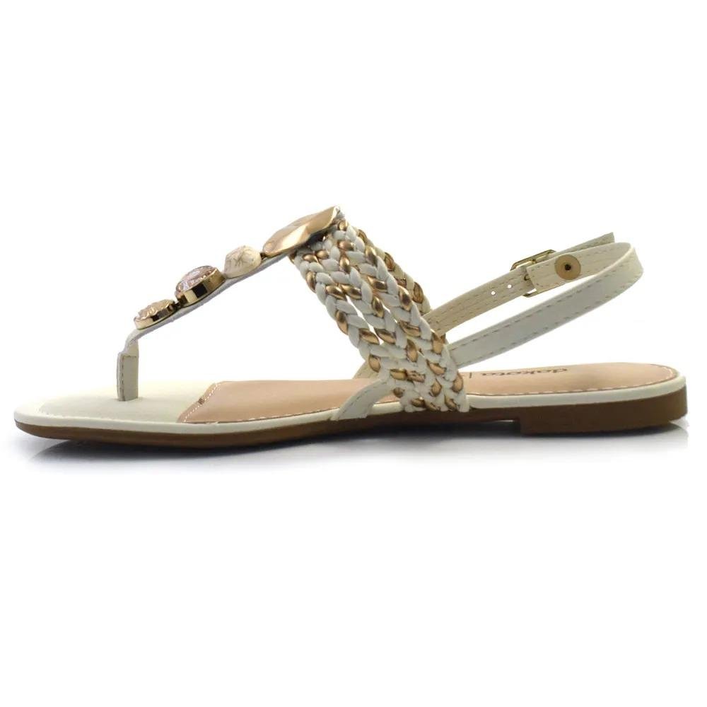 SANDALIA DAKOTA FEMININO  Y7991 Branco/Rosa 2