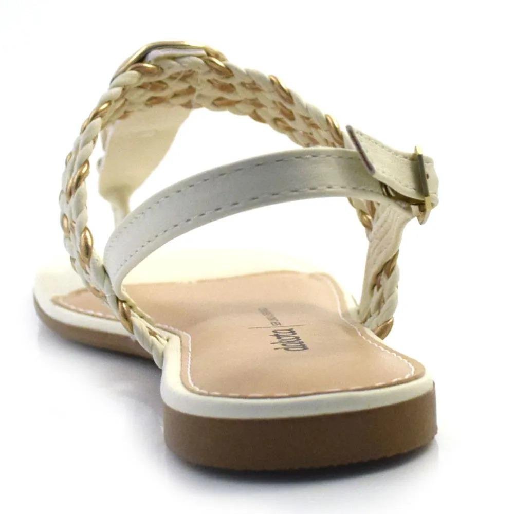 SANDALIA DAKOTA FEMININO  Y7991 Branco/Rosa 3