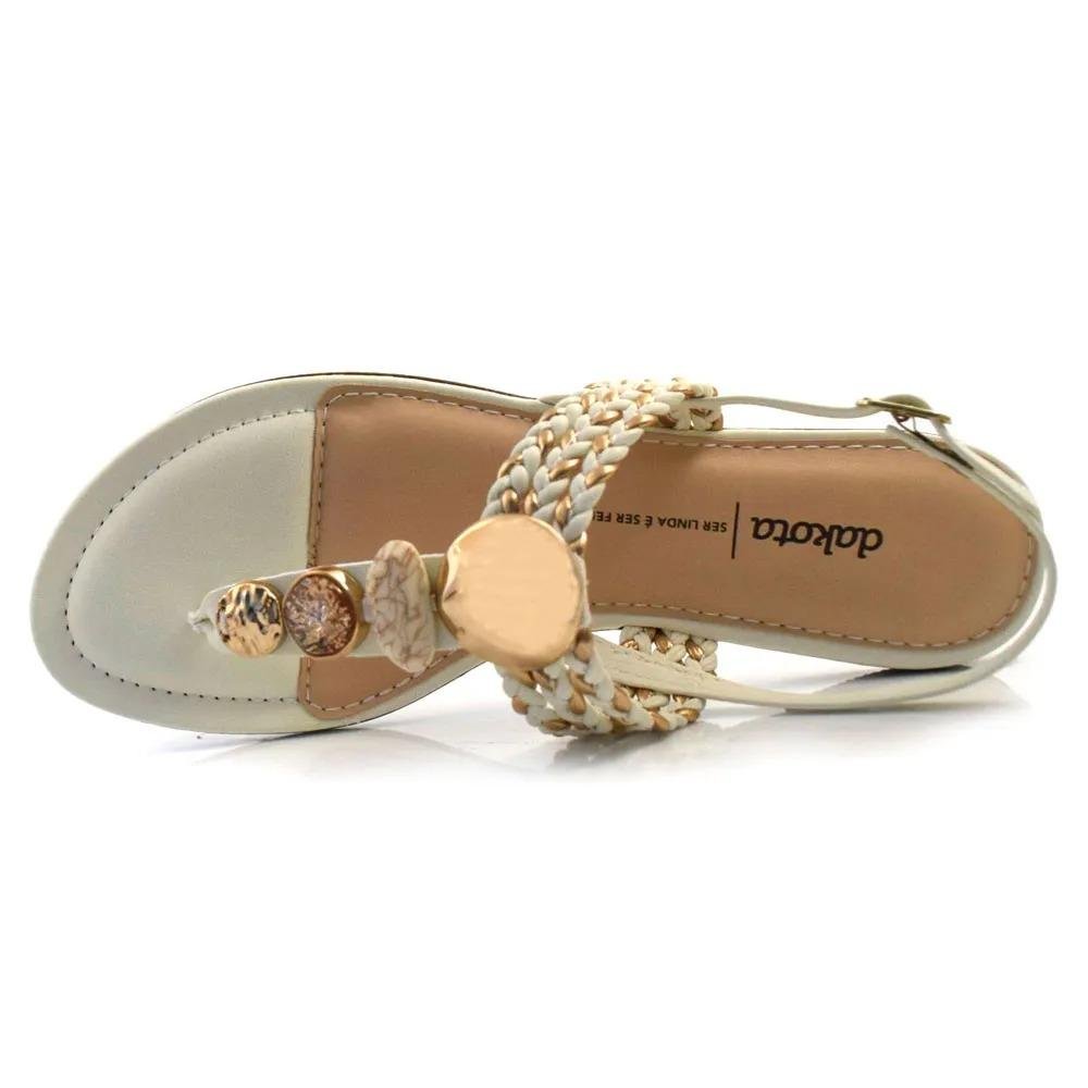 SANDALIA DAKOTA FEMININO  Y7991 Branco/Rosa 4