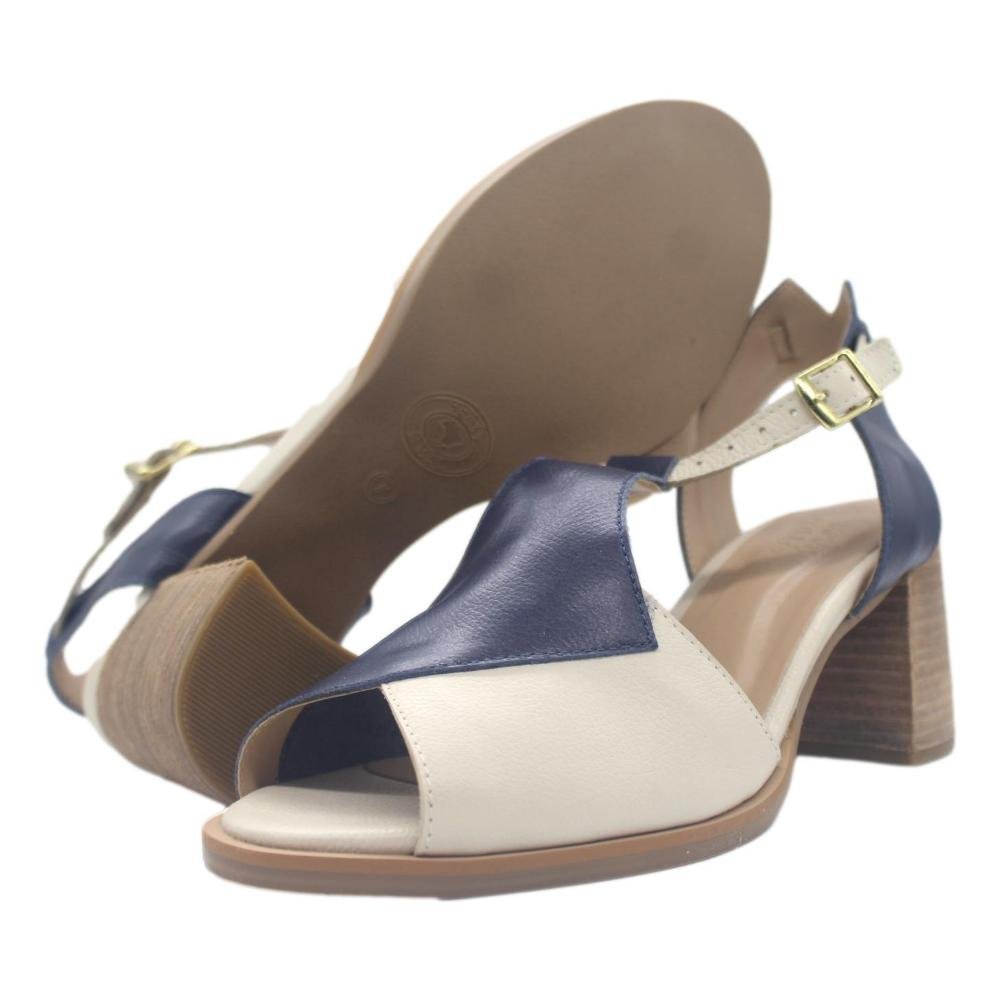 SANDALIA ELOISA CARRE FEMININA 177-39 Branco/Azul 4