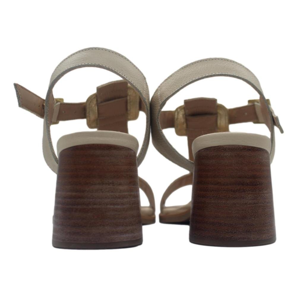 SANDÁLIA ELOISA CARRE FEMININA 177-58 Branco/Dourado 3