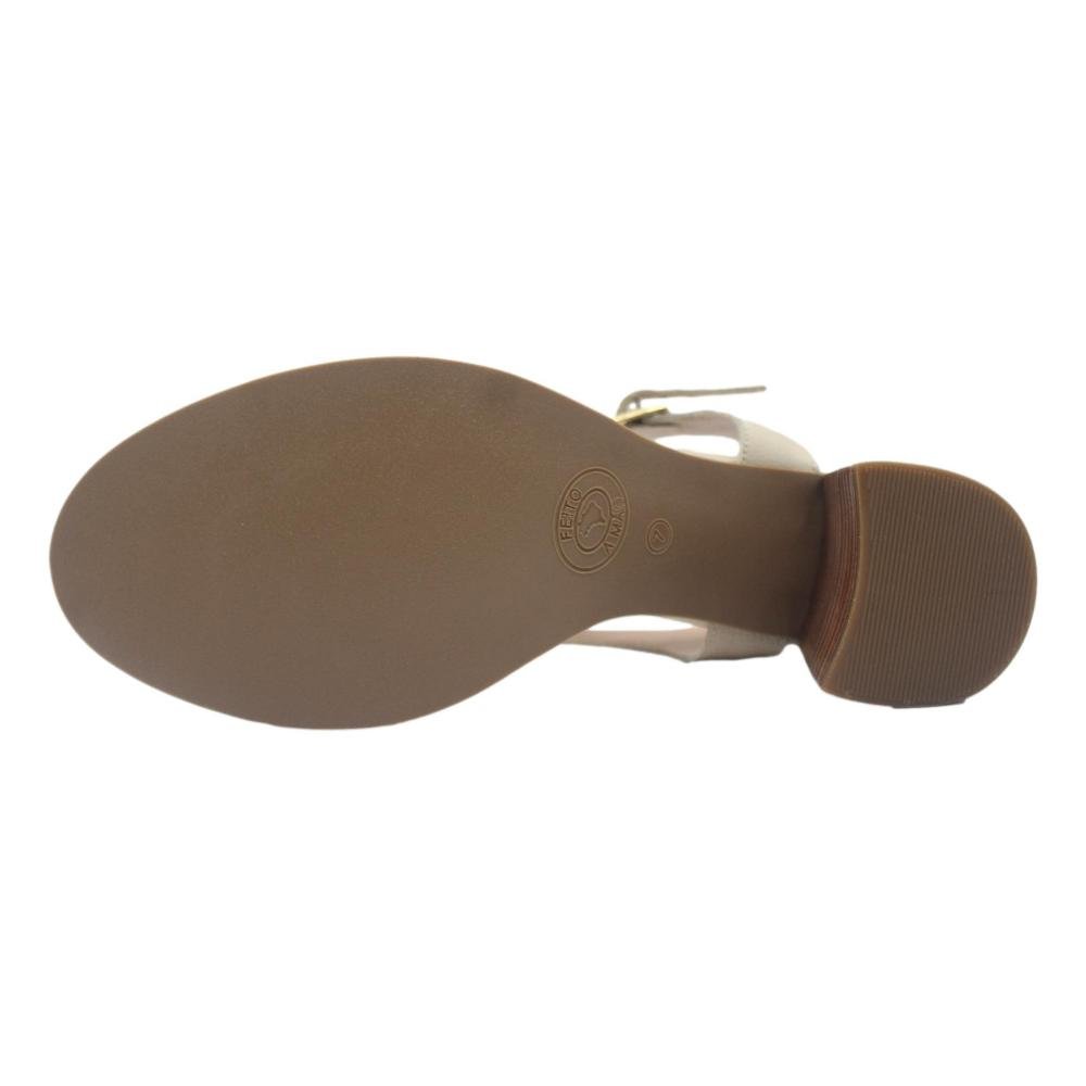 SANDÁLIA ELOISA CARRE FEMININA 177-58 Branco/Dourado 6