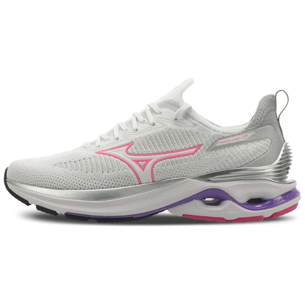 TÊNIS MIZUNO MIRAI 7 FEMININO 101012012 Branco/Rosa 2