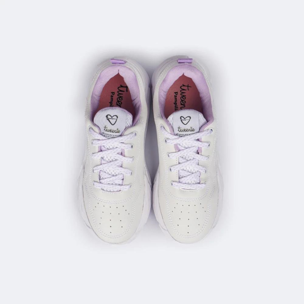 TÊNIS TWEENIE 556 DALLA INFANTIL MENINA 556.007 Branco/Lilás 3