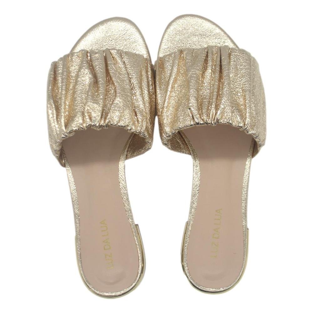 CHINELO SLIDE LUZ DA LUA VENUS FEMININO Dourado 4