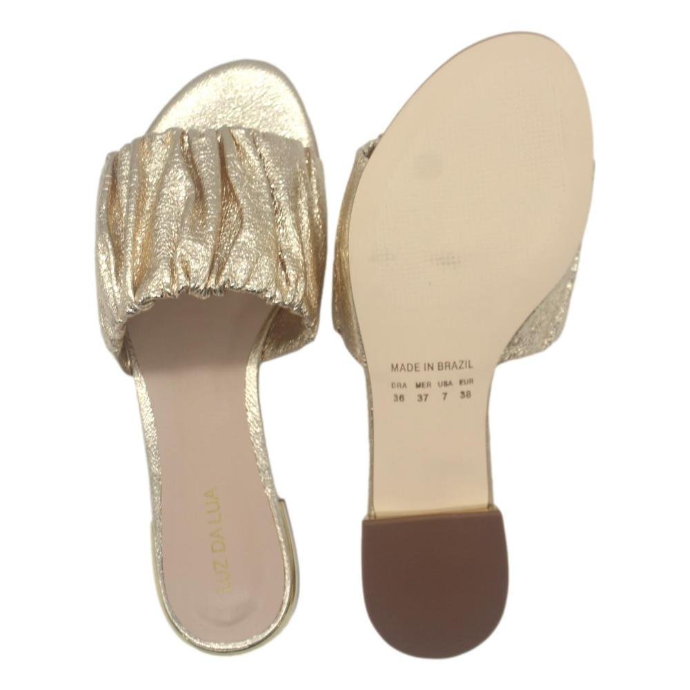 CHINELO SLIDE LUZ DA LUA VENUS FEMININO Dourado 5