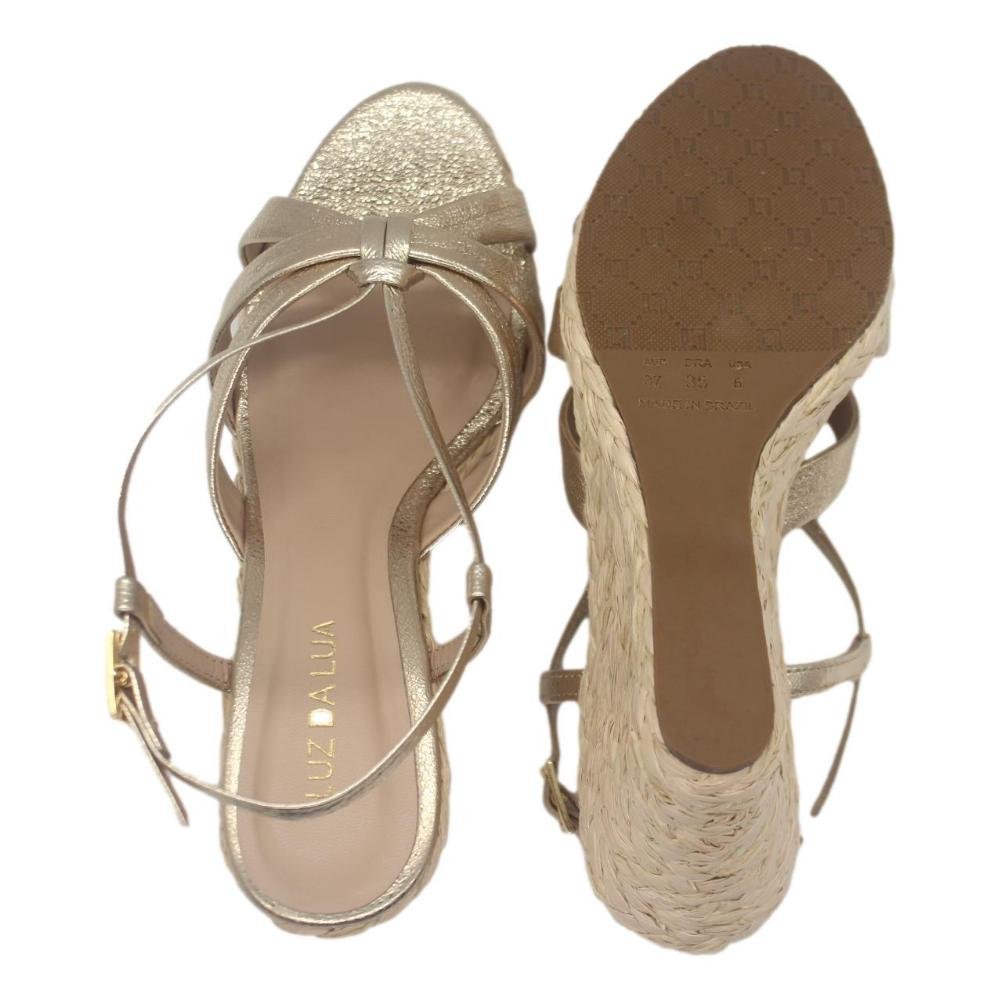 SANDALIA LUZ DA LUA VENUS FEMININA Dourado 2