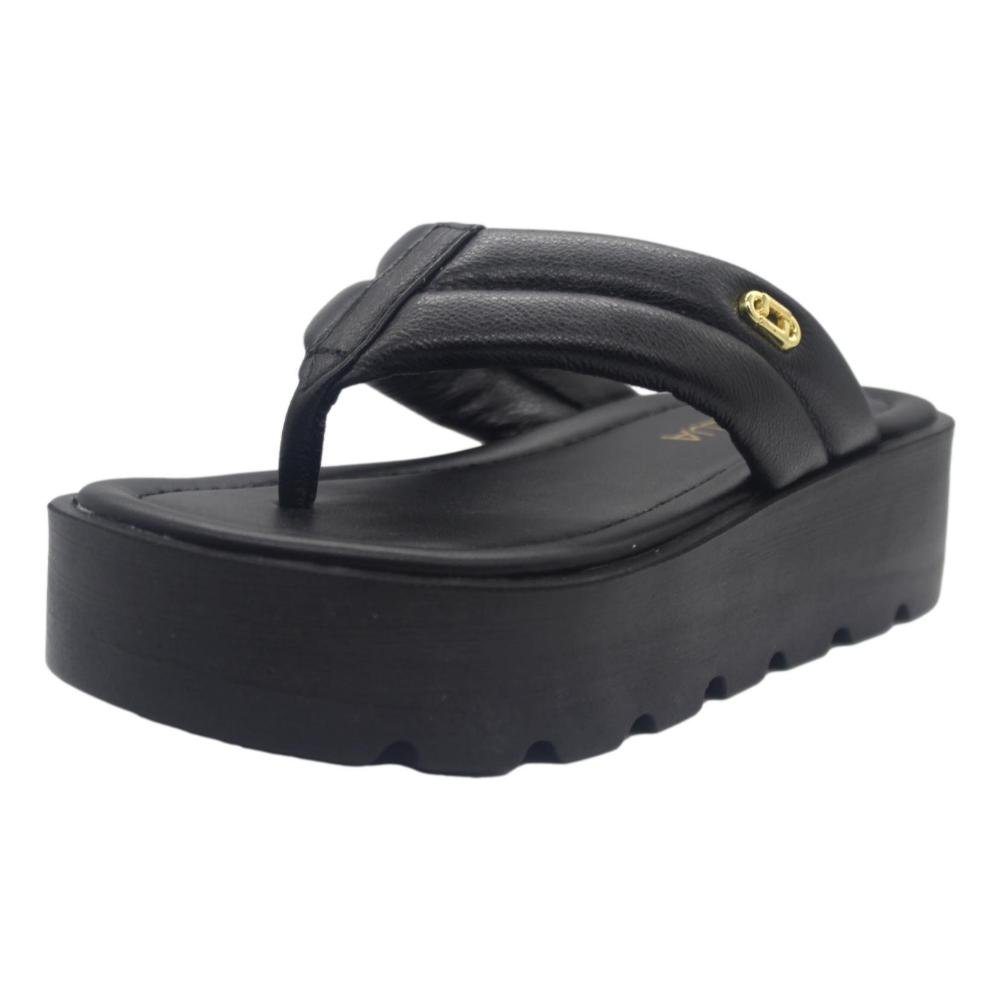 CHINELO FLATFORM LUZ DA LUA SAARA FEMININO Preto 1