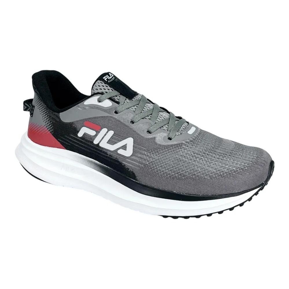 TÊNIS FILA MASCULINO RACER SKY F01R00143 Grafite/Preto/Vermelho 2