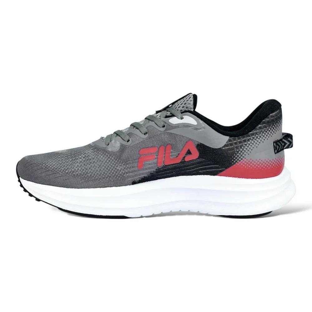 TÊNIS FILA MASCULINO RACER SKY F01R00143 Grafite/Preto/Vermelho 3