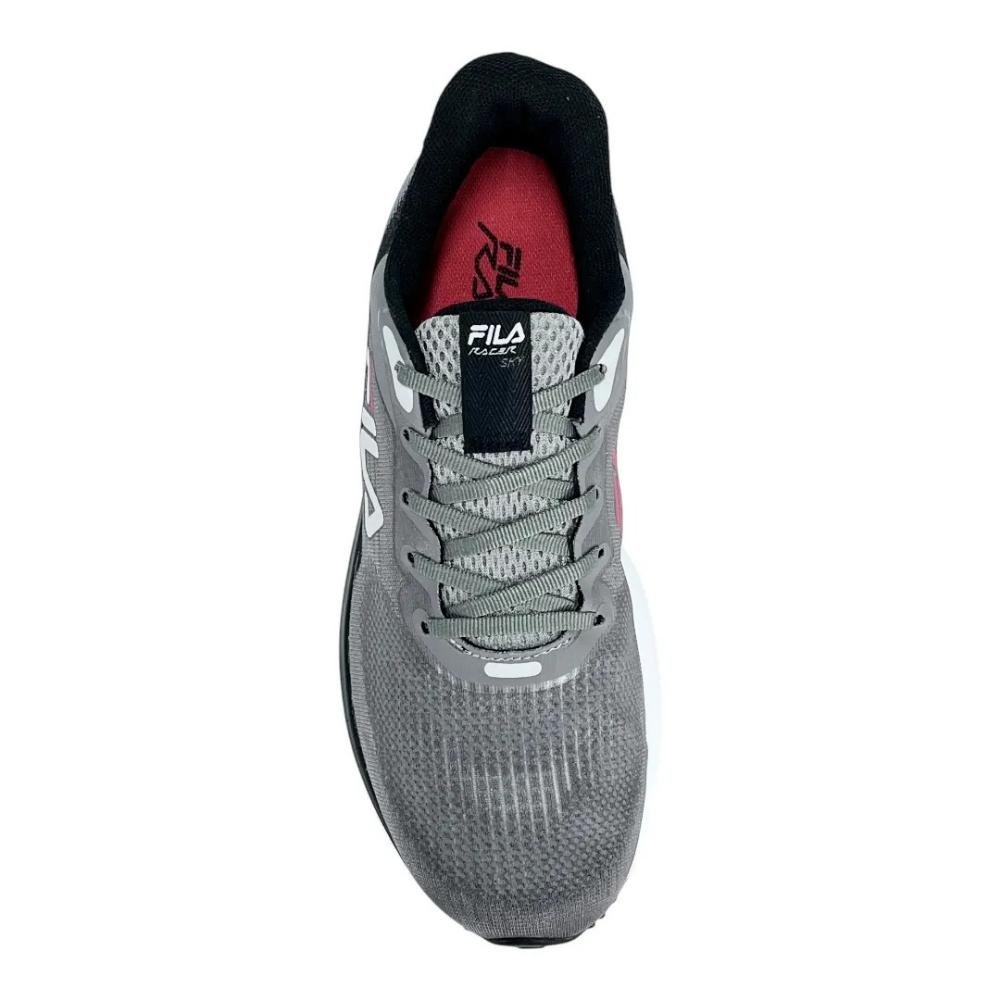 TÊNIS FILA MASCULINO RACER SKY F01R00143 Grafite/Preto/Vermelho 4
