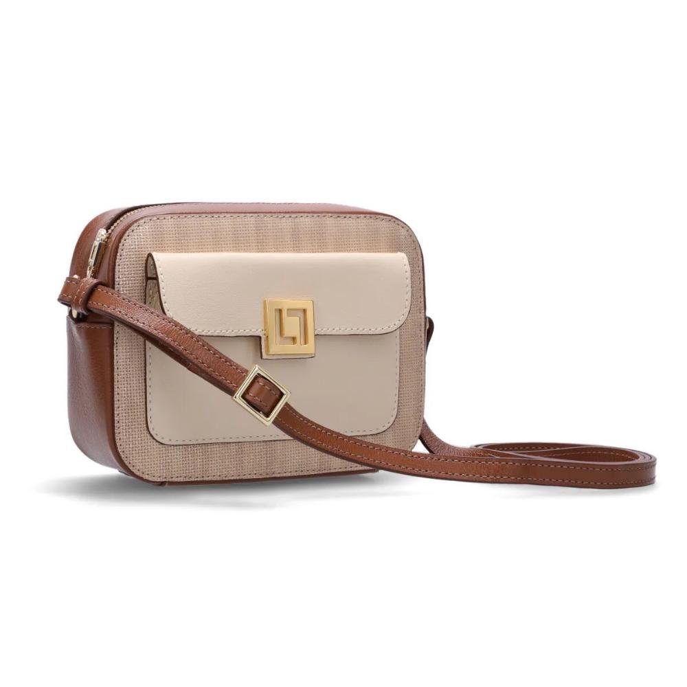 BOLSA LUZ DA LUA FEMININA TRAMADO/SAARA 2000499 Bege 2