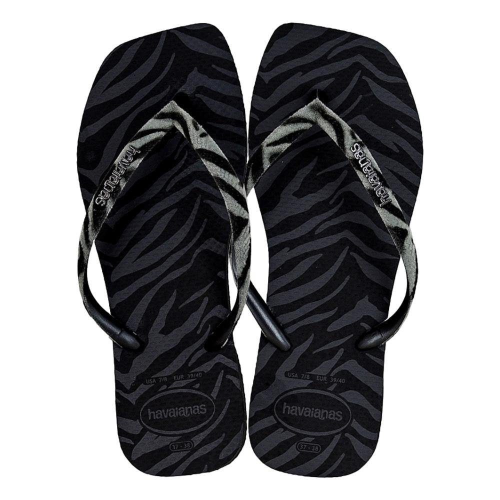 CHINELO HAVAIANAS SL SQUARE VELVET FEMININO 4148277 Preto 3