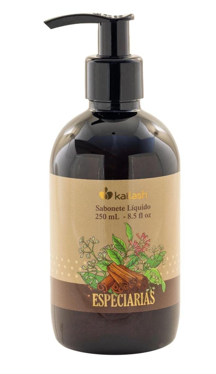 AROMATIZANTE SABONETE LIQUIDO KAILASH ESPECIARIAS ECO PLASTICO 250 ML