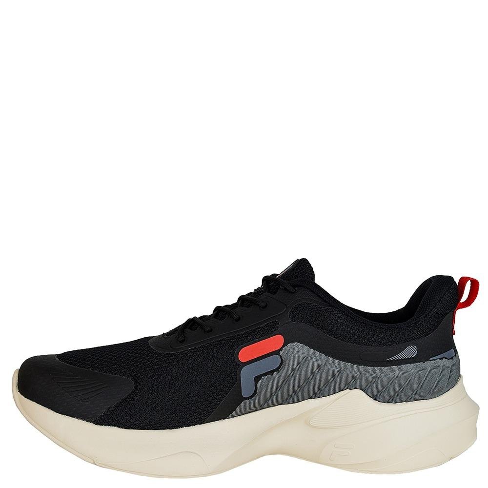 TÊNIS FILA MASCULINO PROGRESS LITE F01TR00044 Preto/Grafite/Vermelho 4