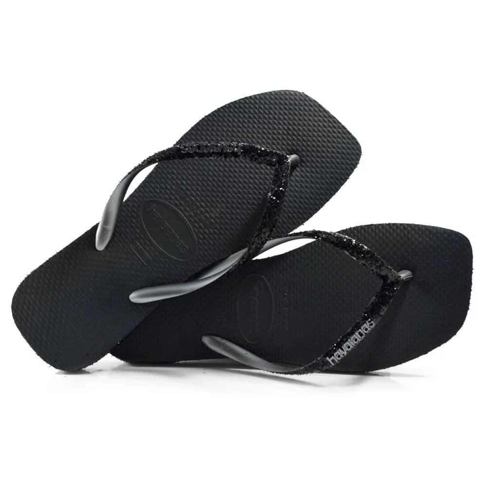 CHINELO HAVAIANAS SLIM SQUARE SPARKLE FEMININO 4150248 Preto 3