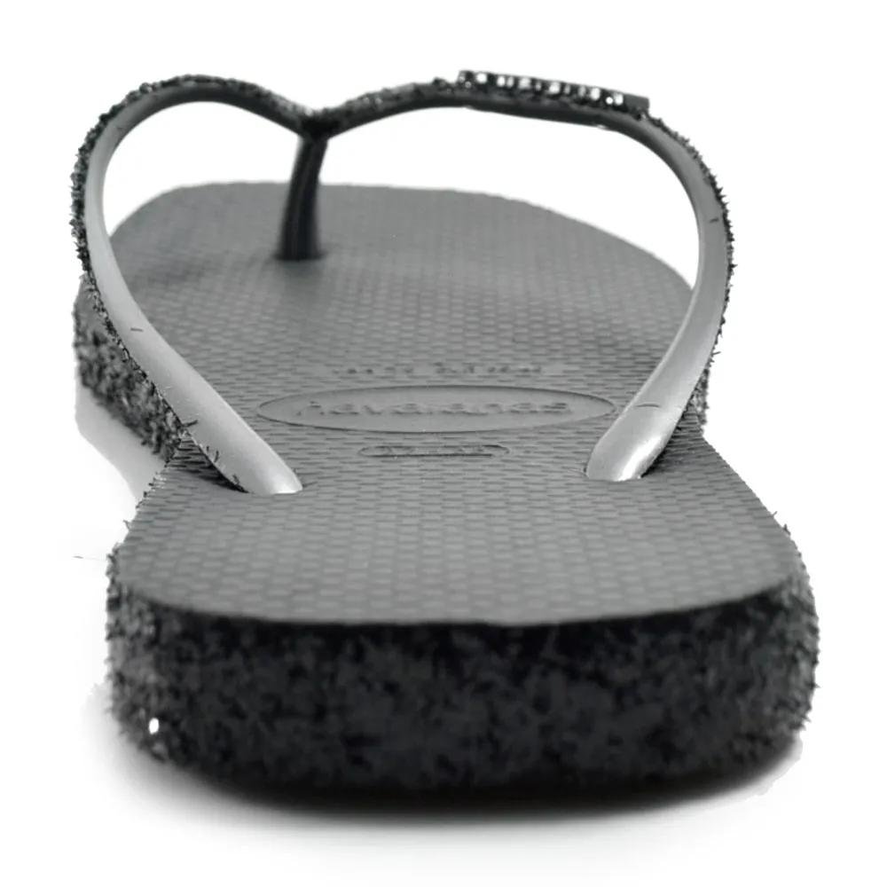 CHINELO HAVAIANAS SLIM SQUARE SPARKLE FEMININO 4150248 Preto 2