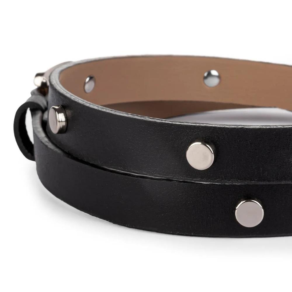 CINTO DAKOTA COURO TACHAS FEMININO DK321 Preto 4